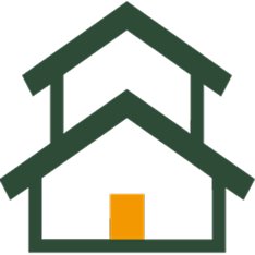 二階建ての家屋のアイコン